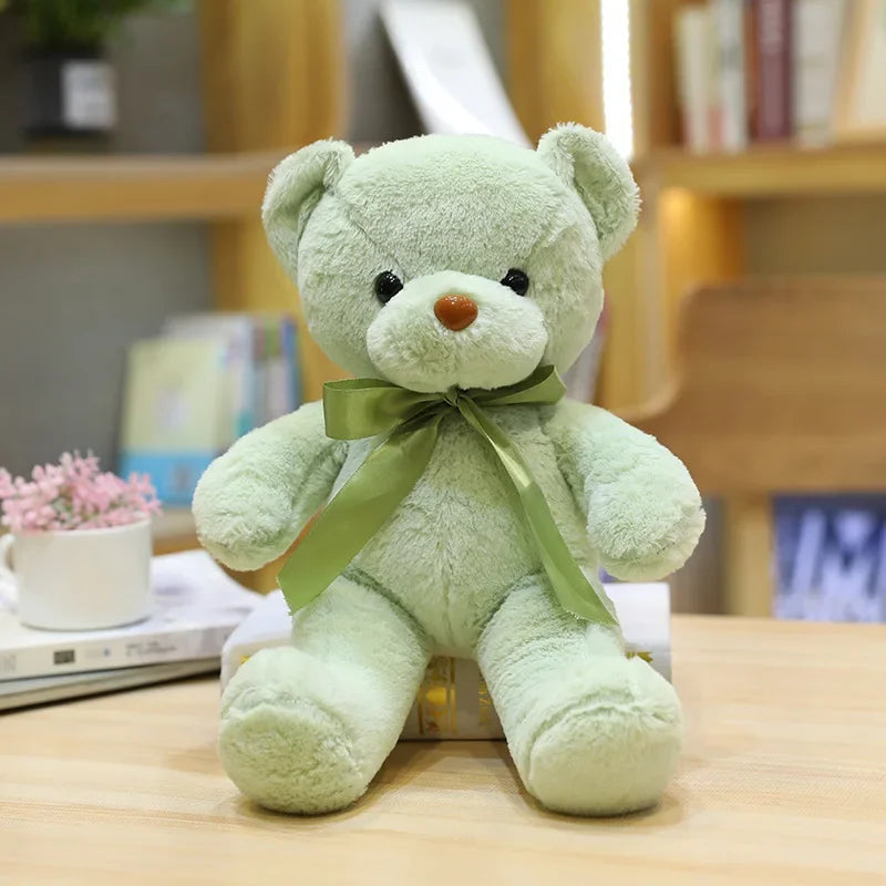 Classic Bow Teddy Bear – Soft & Adorable Gift Companion