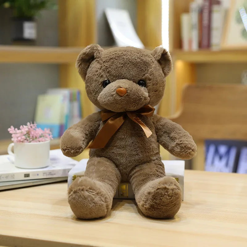 Classic Bow Teddy Bear – Soft & Adorable Gift Companion
