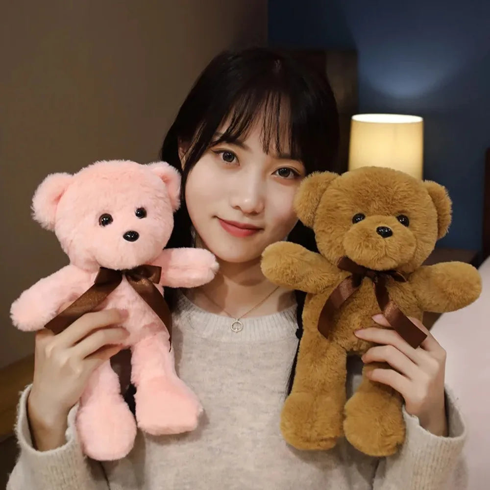 Classic Bow Teddy Bear – Soft & Adorable Gift Companion