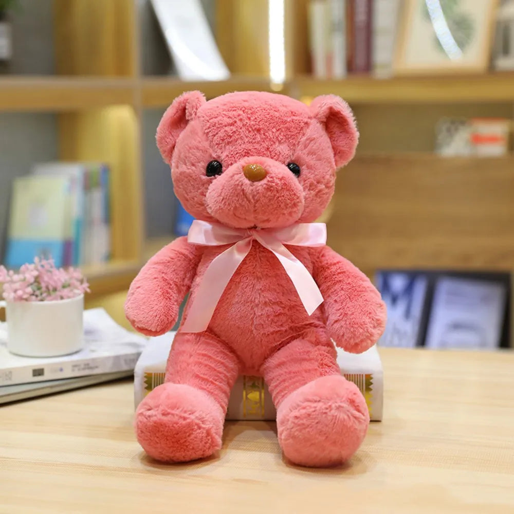 Classic Bow Teddy Bear – Soft & Adorable Gift Companion
