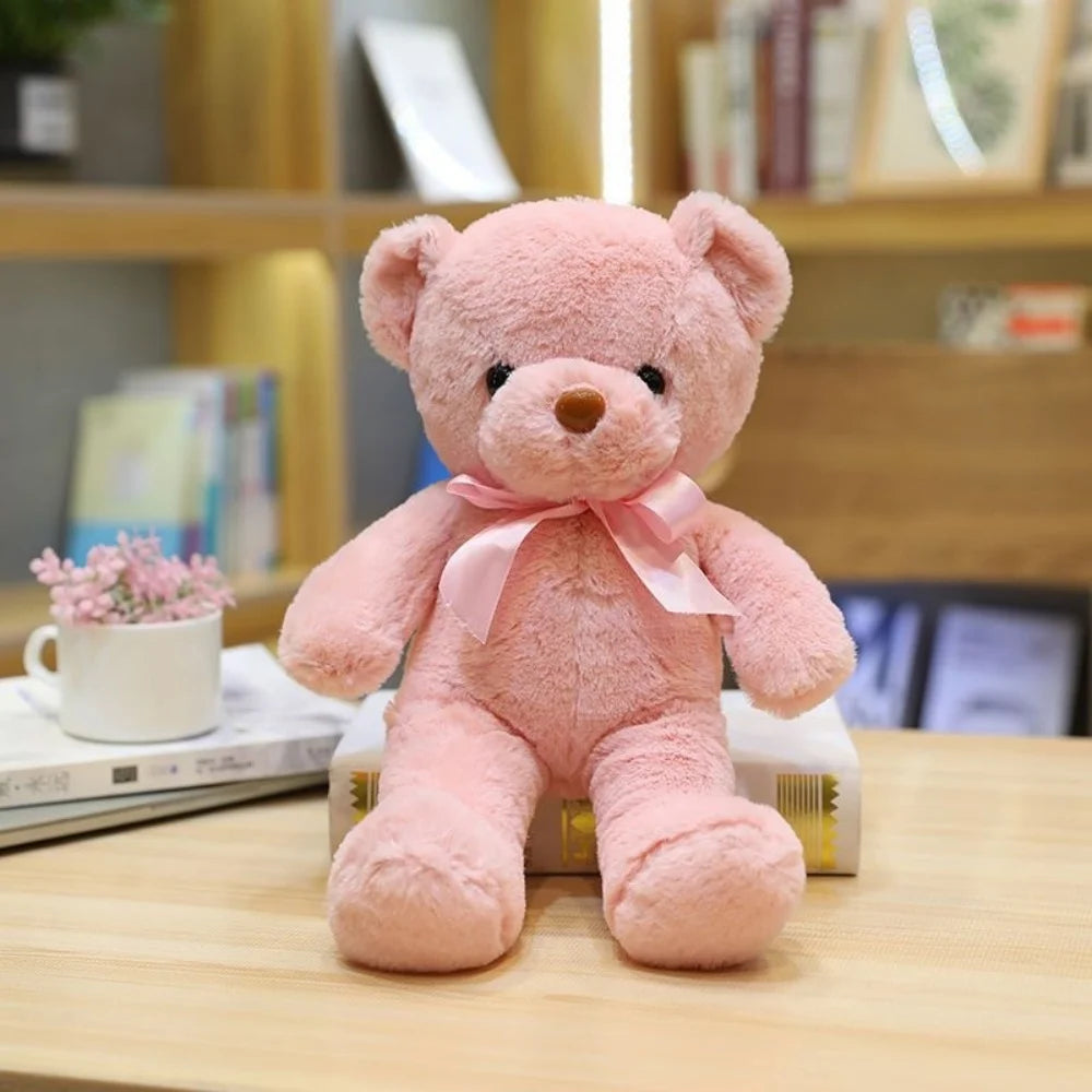 Classic Bow Teddy Bear – Soft & Adorable Gift Companion