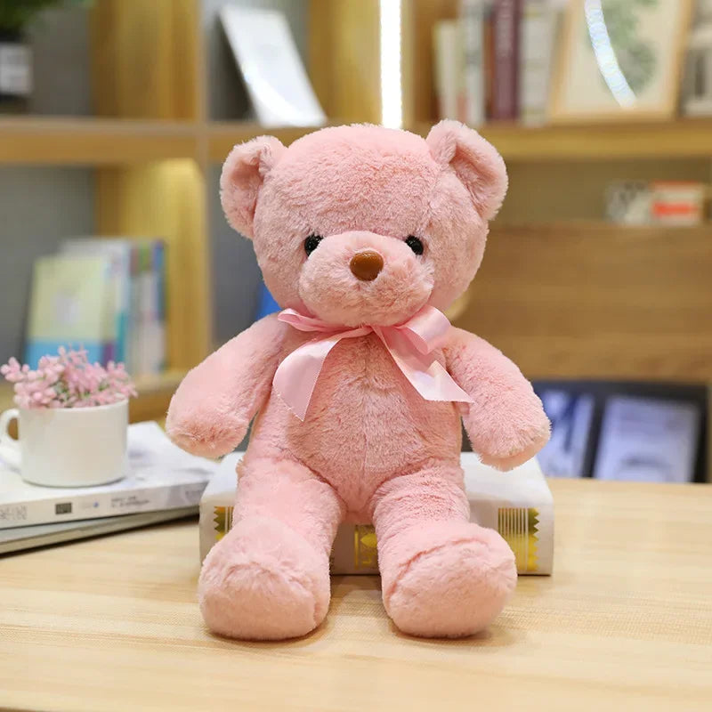 Classic Bow Teddy Bear – Soft & Adorable Gift Companion